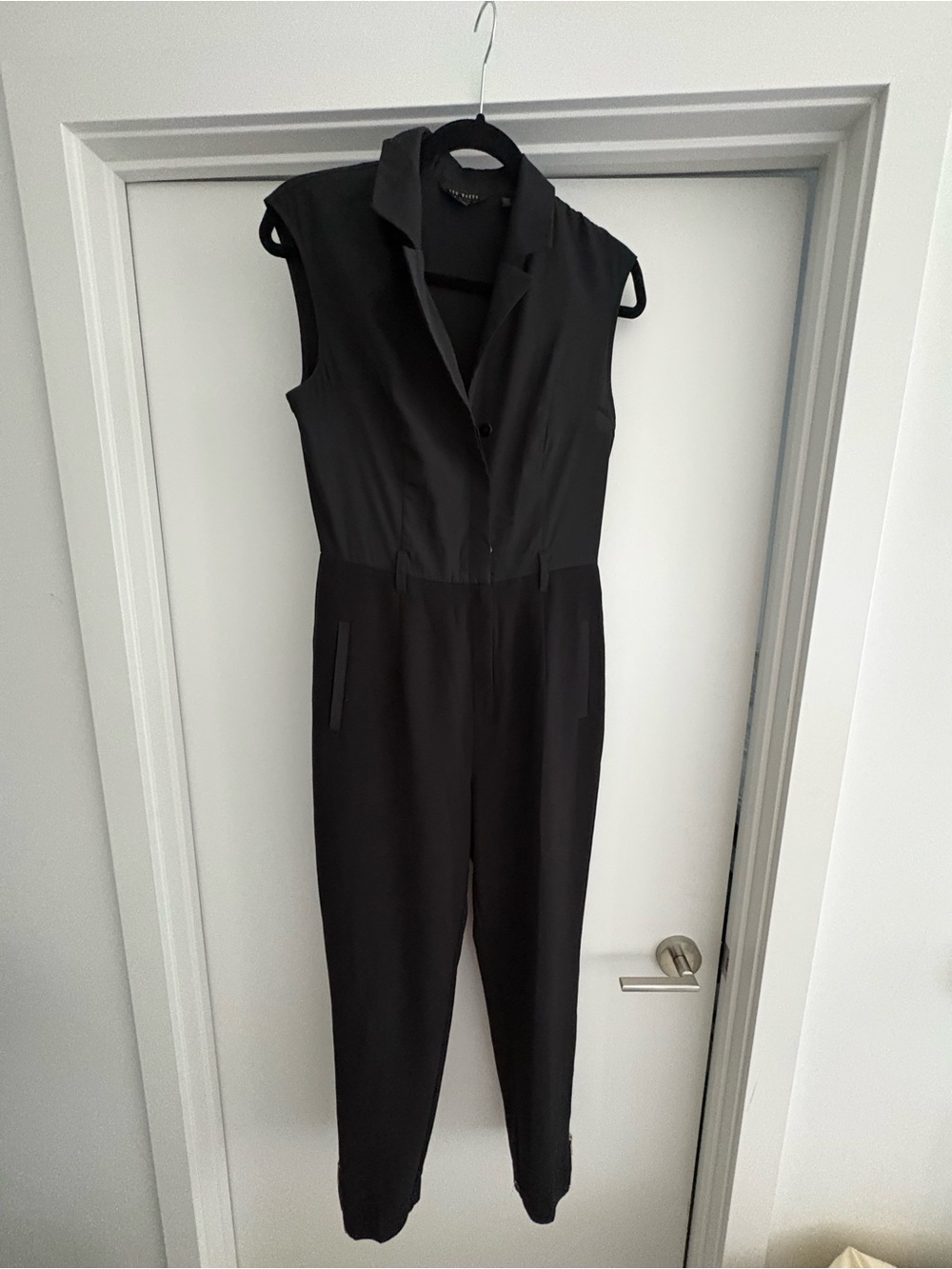 Ted Baker London Black Sleeveless Tailored Jumpsuit